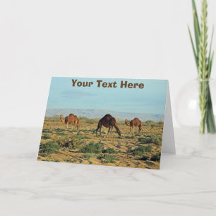 Tarjeta Camellos personalizables