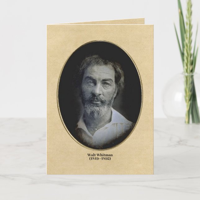 Tarjeta Camerado, Te Doy Mi Cita De Boda Whitman (Anverso)