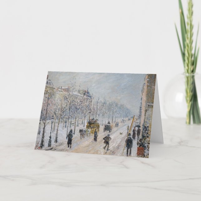 Tarjeta Camille Pissarro - Boulevares Exteriores, Efecto d (Anverso)