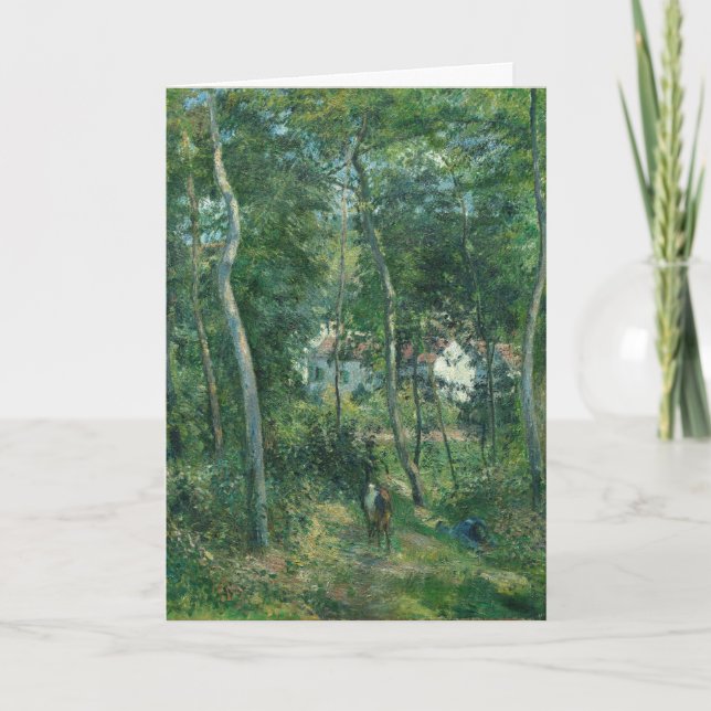 Tarjeta Camille Pissarro Edge de los bosques cercanos a L' (Anverso)