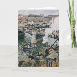 Tarjeta Camille Pissarro Pont Boieldieu en la pintura de R