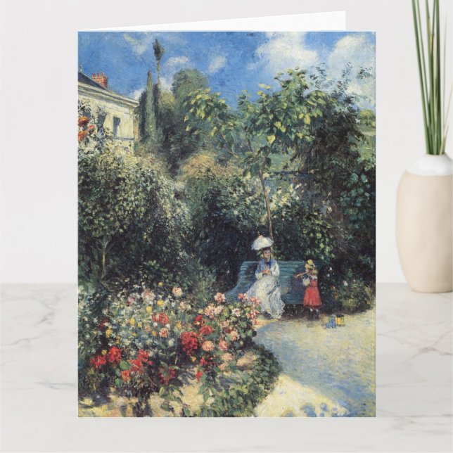Tarjeta Camille Pissarro Pontoise Garden (Anverso)