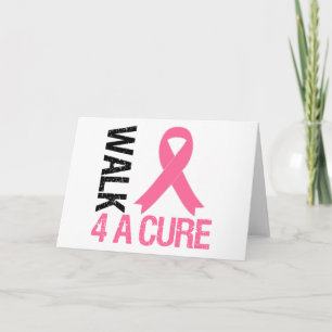 Tarjeta Camina por una cura contra el cáncer de mama