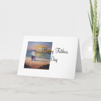 Tarjeta caminado conmigo, día de padres feliz