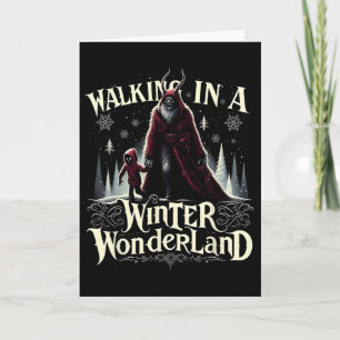 Tarjeta Caminando en un invierno maravilloso Krampus Invie