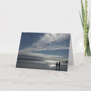 Tarjeta Caminando por la playa del Océano