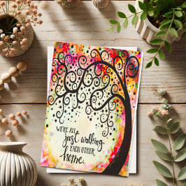 Tarjeta Caminándonos el uno al otro a casa