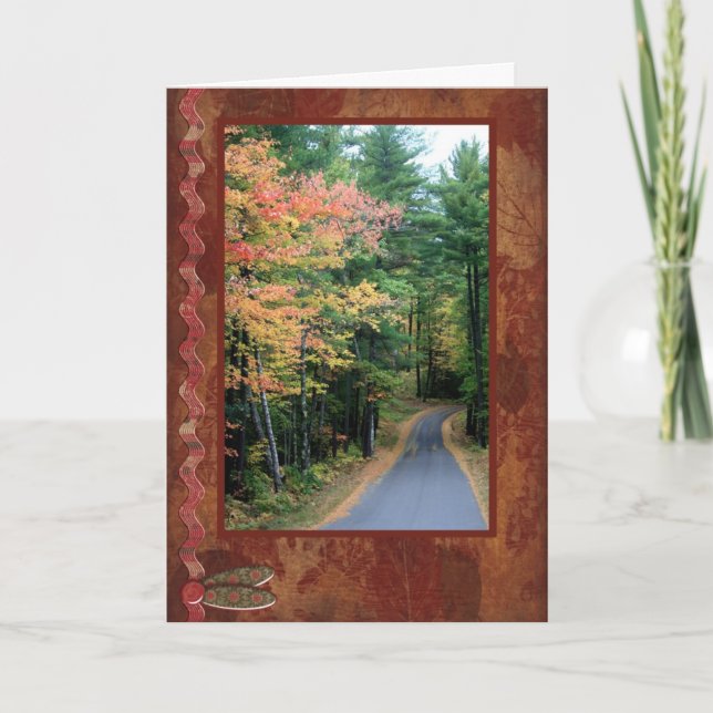 Tarjeta Caminar en otoño (Anverso)