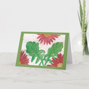 Tarjeta Caminar por el Jardín , en blanco dentro