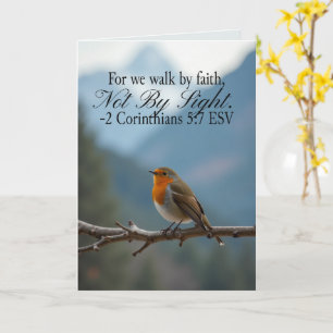 Tarjeta Caminar por fe, no por vista 2 Corintios 5:7