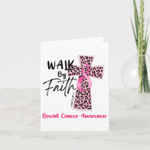 Tarjeta Caminar por la fe Concienciación sobre el Cáncer d