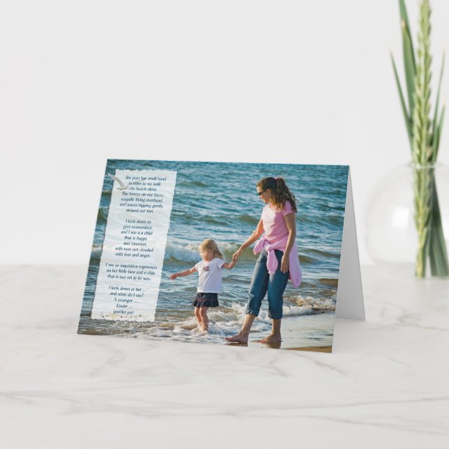 Tarjeta Caminata De Playa De Cumpleaños Para Hija (Anverso)