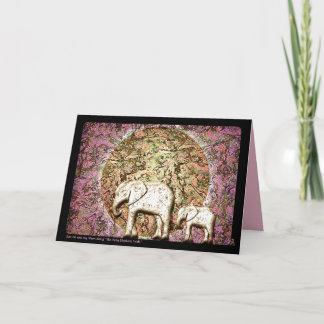 Tarjeta Caminata del elefante bebé (para el Día de la Madr