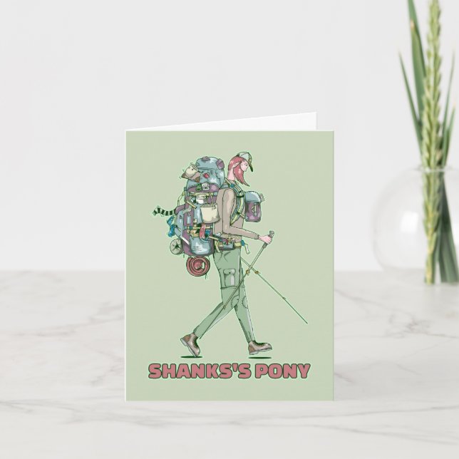 Tarjeta Caminata divertida de Shanks (Anverso)