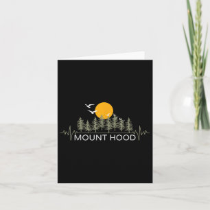 Tarjeta Caminata en la Naturaleza del Monte Hood Heartbeat