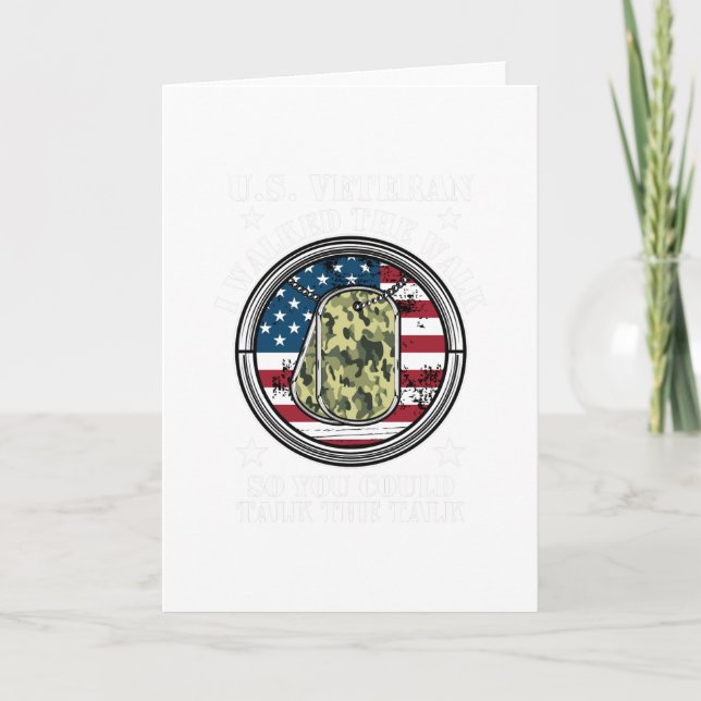 Tarjeta Caminé El Paso Militar Jubilado Veterano (Anverso)