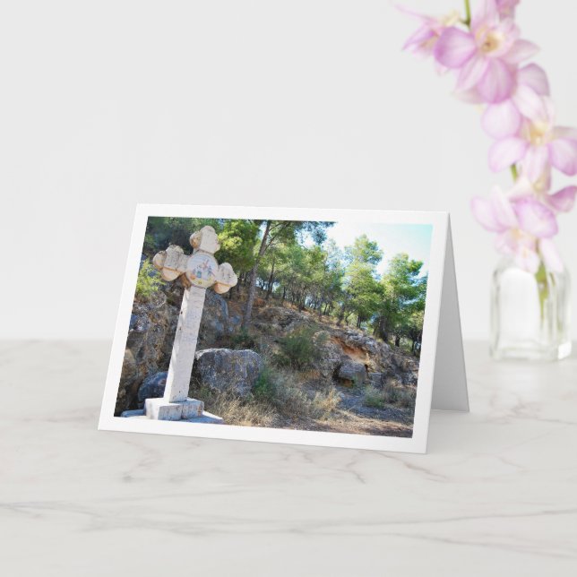 Tarjeta Camino a Ermita de Santa Bárbara, Lliria, España (Orquídea)