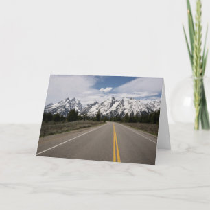 Tarjeta Camino a la cordillera de Teton