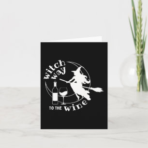 Tarjeta Camino Bruto A La Bruja De Vino Halloween Mujeres 