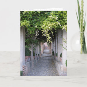 Tarjeta Camino cubierto de follaje, España