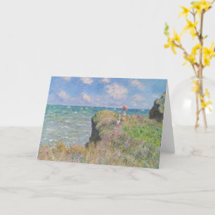 Tarjeta Camino de acantilado en Pourville por Claude Monet