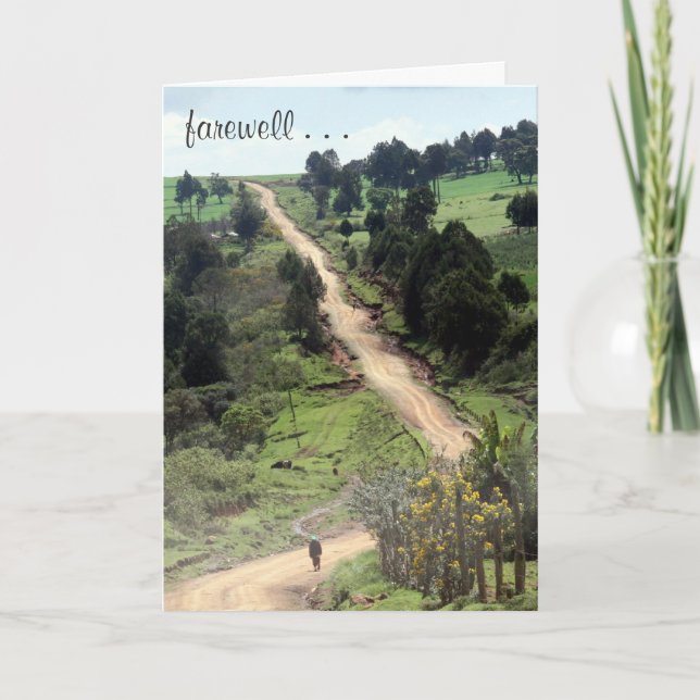 Tarjeta camino de despedida (Anverso)