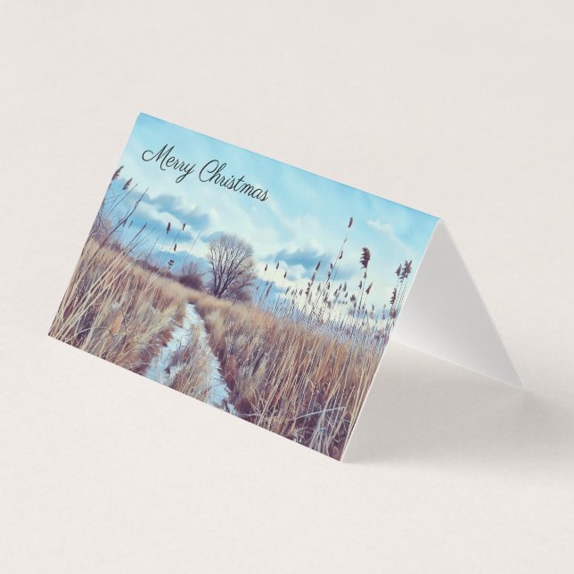 Tarjeta Camino de invierno - En blanco (Anverso)