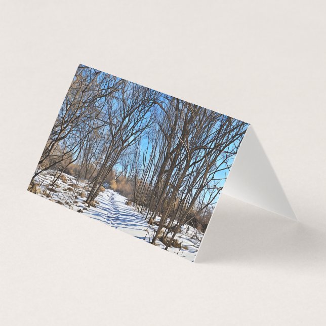 Tarjeta Camino de invierno - Texto (Anverso)