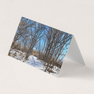Tarjeta Camino de invierno - Texto