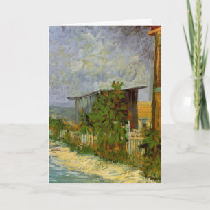 Tarjeta Camino de Montmartre y Girasoles por Vincent van G