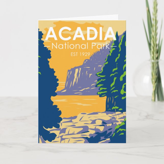 Tarjeta Camino oceánico del puerto del parque nacional Aca (Anverso)