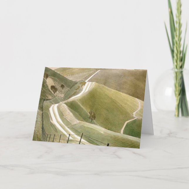 Tarjeta Caminos De Chalk Por Eric Ravilious (Anverso)