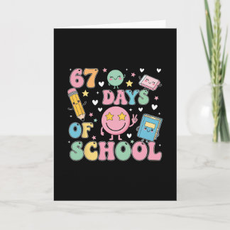 Tarjeta Camión 100 días de escuela 67º día de escuela Seis