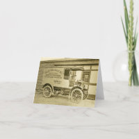 Camión antiguo Notecard del Co del caramelo de