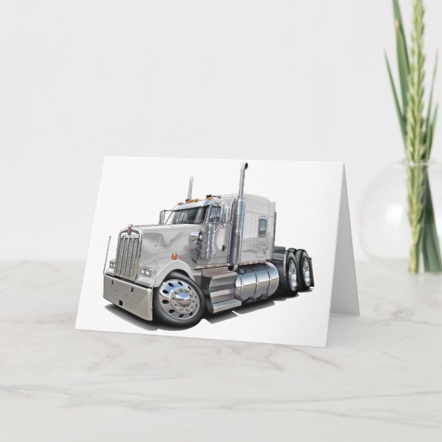 Tarjeta Camión blanco Kenworth w900 (Anverso)