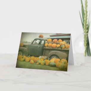 Tarjeta Camión calabaza Halloween