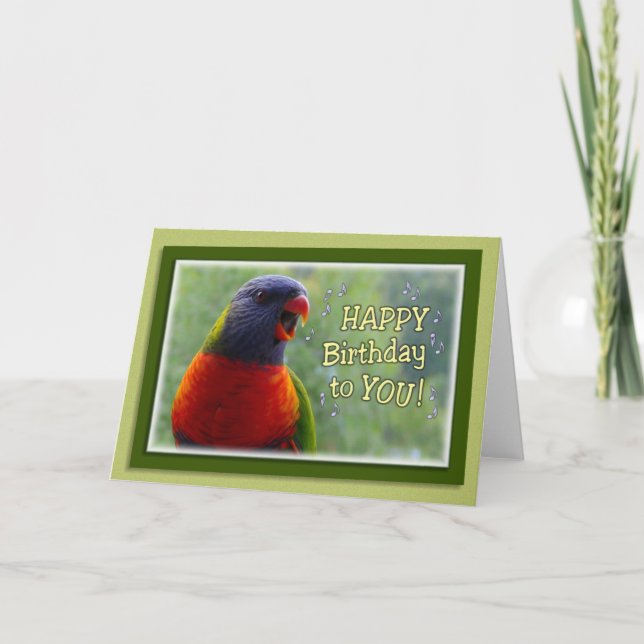 Tarjeta Camión canta feliz cumpleaños (Anverso)