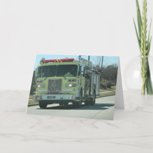 Tarjeta Camión de bomberos (Anverso)