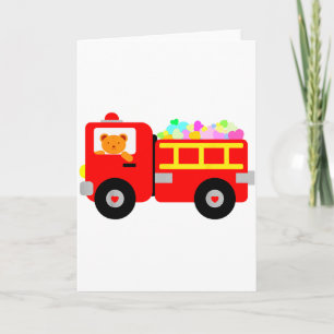 Tarjeta Camión de bomberos Loads Of Love Día de San Valent