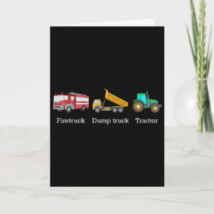 Tarjeta Camión de bomberos Volquete Tractor Sutil Anti Tru