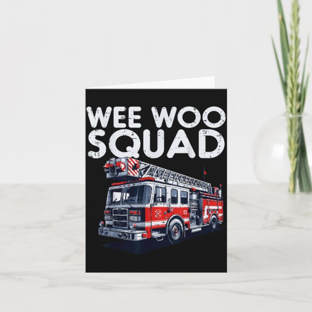 Tarjeta Camión de Bomberos Wee Woo Squad Bombero Hombres N (Anverso)