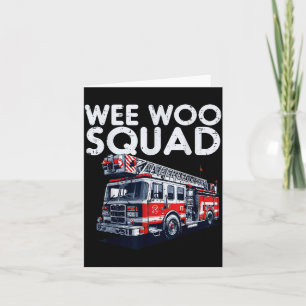 Tarjeta Camión de Bomberos Wee Woo Squad Hombres Niños Bom