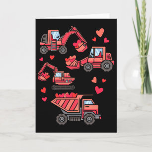 Tarjeta Camión de Construcción Te Encuentro Divertido Niño
