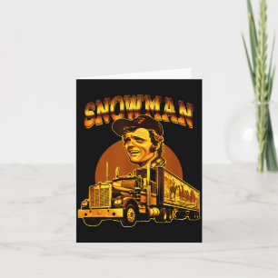 Tarjeta Camión de hombre de nieve retro de los 70 1970s Vi