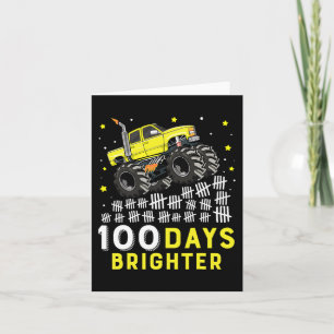 Tarjeta Camión De Monstruo De 100 Días Más Brillante 100 D