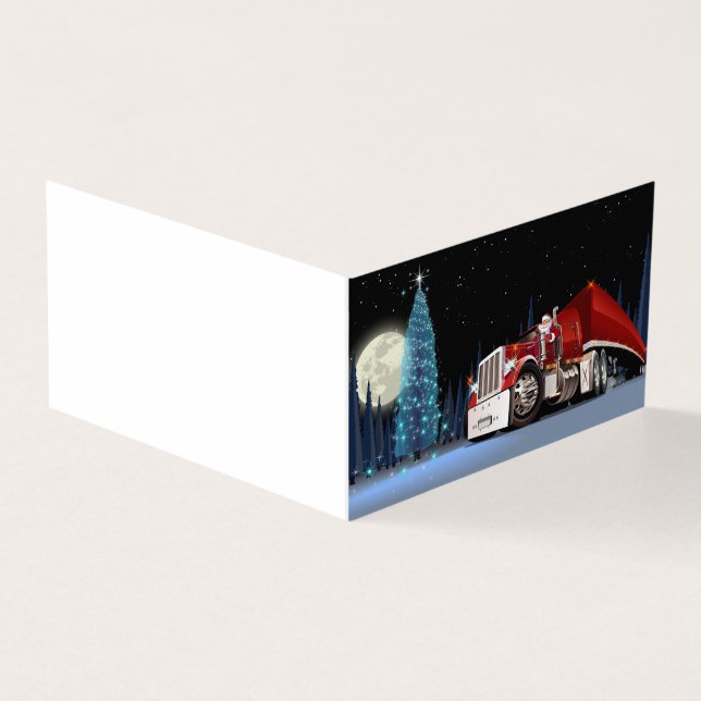 Tarjeta Camión de Navidades personalizados (Exterior)