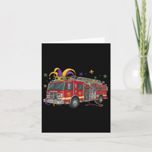 Tarjeta Camión de piruetas de fuego cocodrilo Mardi Gras h