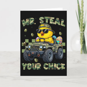 Tarjeta Camión de Pollo Camuflaje Pascua de Mr Roba Tus Po