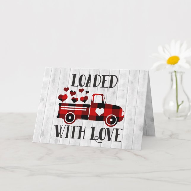 Tarjeta Camión de recogida El día de San Valentín del cora (Planta pequeña)