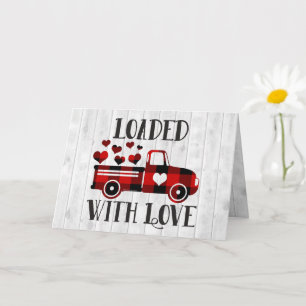 Tarjeta Camión de recogida El día de San Valentín del cora